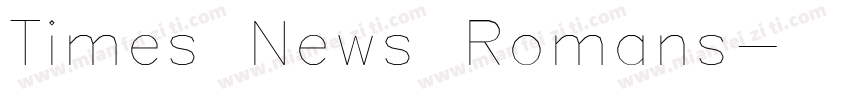 Times News Romans字体转换